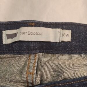 Levi's Blue Boot Cut Jeans with Classic Twill Weave